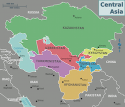 Central Asia map